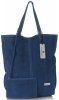 GEANȚĂ DIN PIELE shopper bag Vittoria Gotti denim V22
